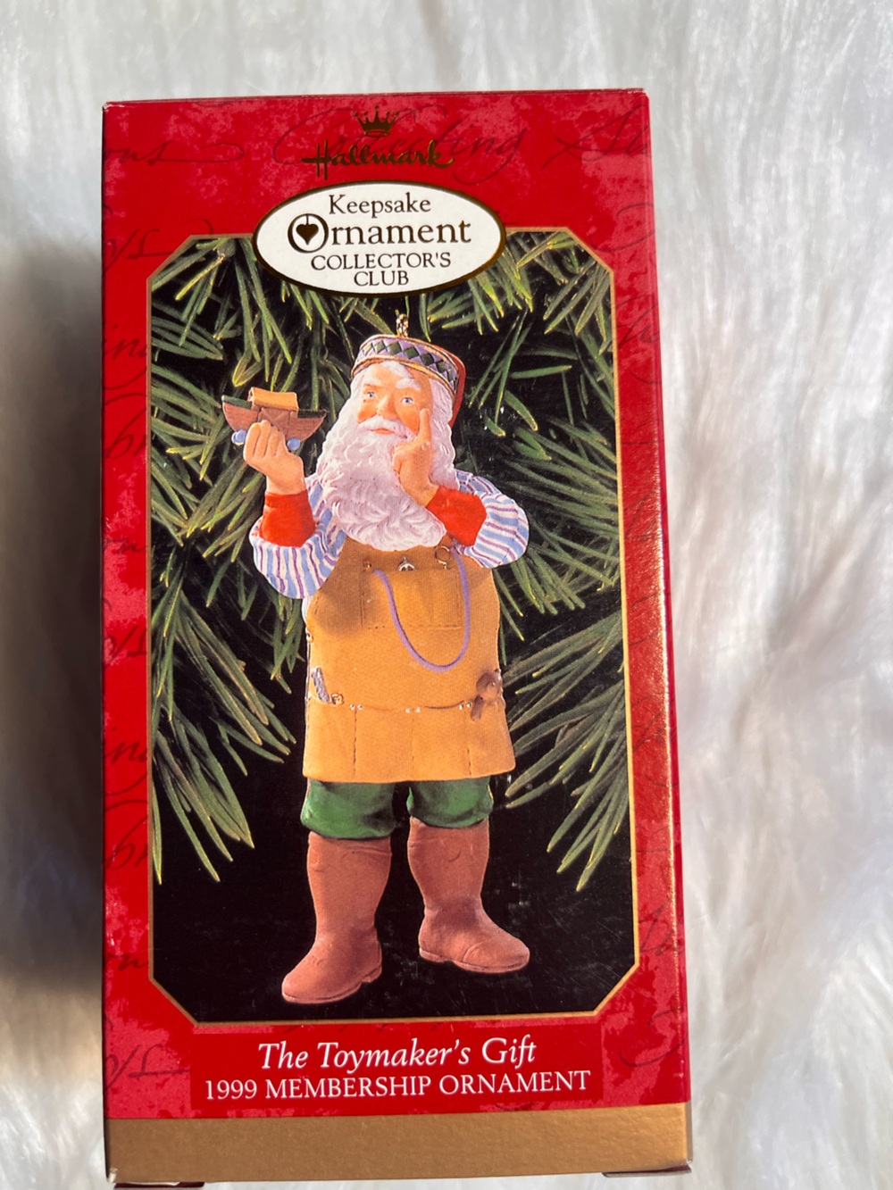 Hallmark Keepsake Ornament Toymaker’s Gift in Red, Green, Brown, Tan